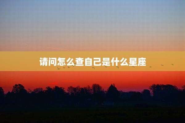 请问怎么查自己是什么星座
