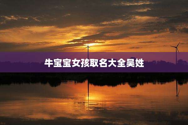 牛宝宝女孩取名大全吴姓