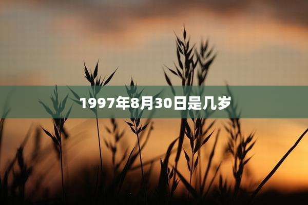 1997年8月30日是几岁