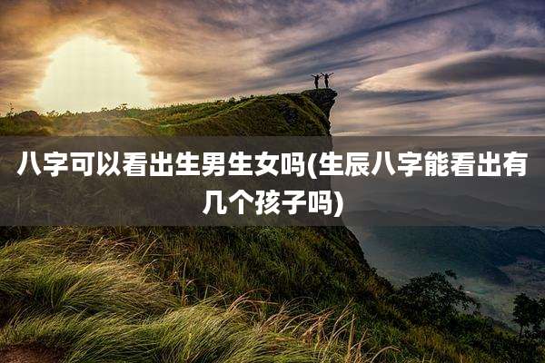 八字可以看出生男生女吗(生辰八字能看出有几个孩子吗)