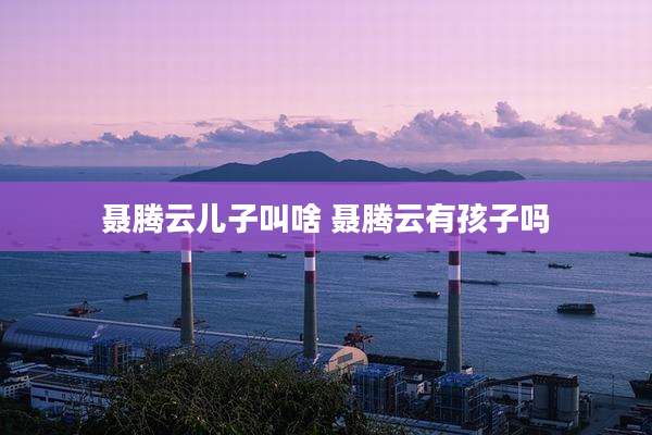 聂腾云儿子叫啥 聂腾云有孩子吗