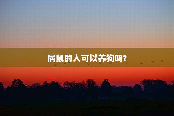 属鼠的人可以养狗吗?