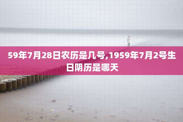 59年7月28日农历是几号,1959年7月2号生日阴历是哪天