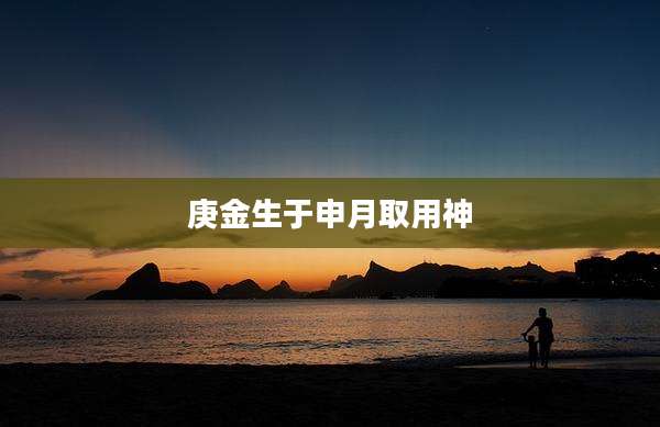 庚金生于申月取用神
