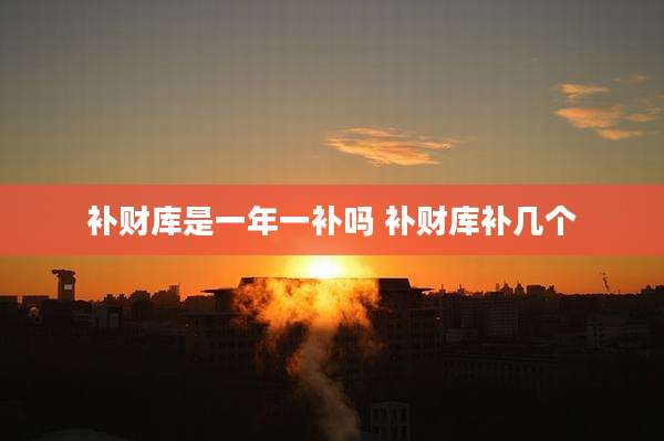 补财库是一年一补吗 补财库补几个
