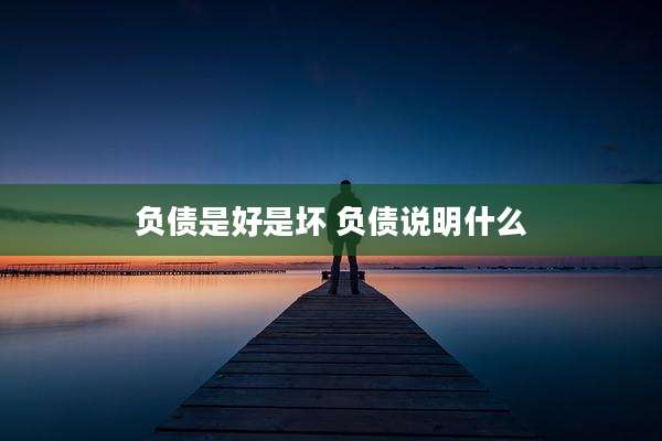 负债是好是坏 负债说明什么