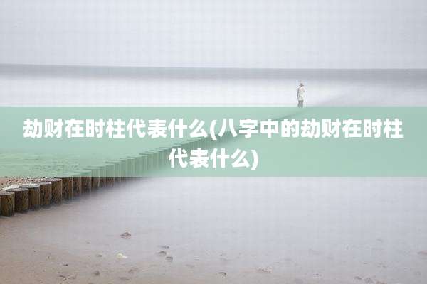 劫财在时柱代表什么(八字中的劫财在时柱代表什么)