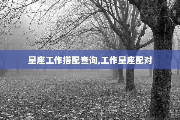 星座工作搭配查询,工作星座配对
