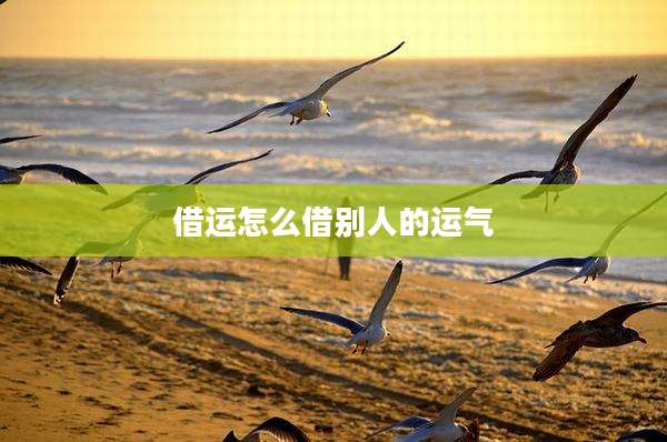 借运怎么借别人的运气