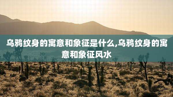 乌鸦纹身的寓意和象征是什么,乌鸦纹身的寓意和象征风水