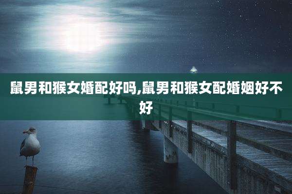鼠男和猴女婚配好吗,鼠男和猴女配婚姻好不好