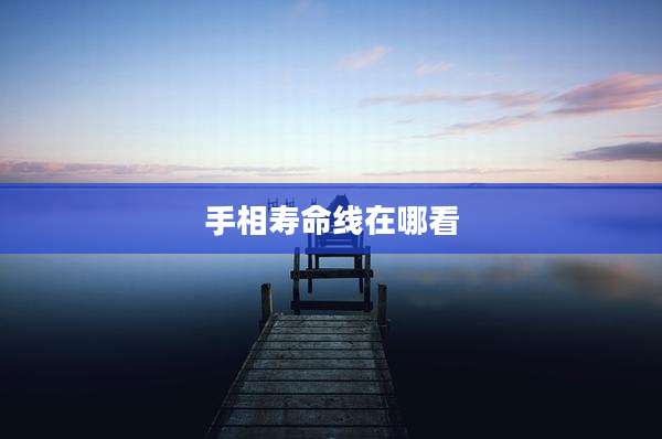 手相寿命线在哪看