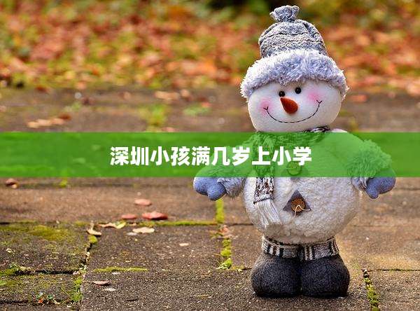 深圳小孩满几岁上小学