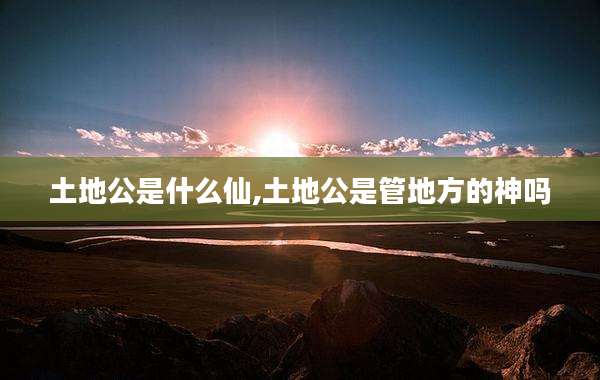 土地公是什么仙,土地公是管地方的神吗