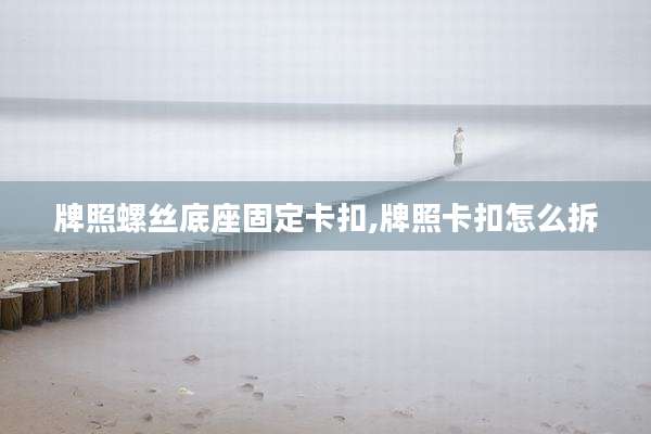 牌照螺丝底座固定卡扣,牌照卡扣怎么拆