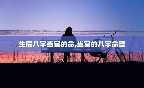 生辰八字当官的命,当官的八字命理