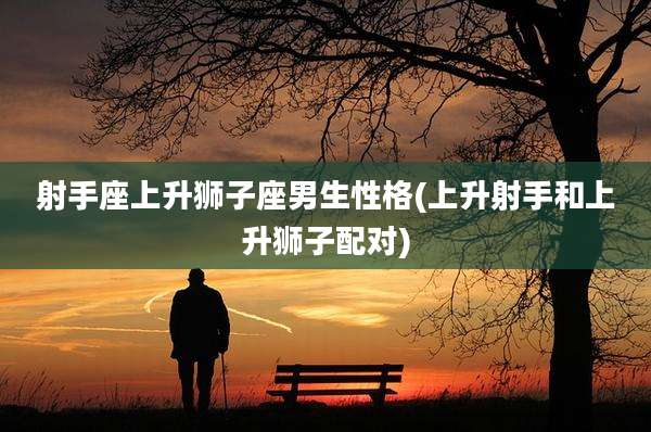 射手座上升狮子座男生性格(上升射手和上升狮子配对)