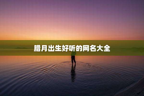 腊月出生好听的网名大全