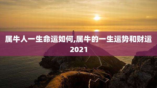 属牛人一生命运如何,属牛的一生运势和财运2021