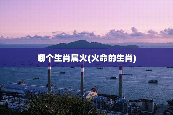 哪个生肖属火(火命的生肖)