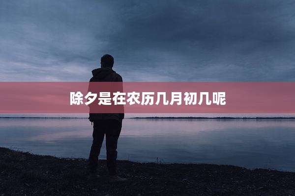 除夕是在农历几月初几呢