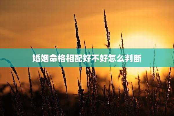 婚姻命格相配好不好怎么判断
