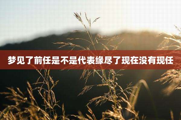 梦见了前任是不是代表缘尽了现在没有现任