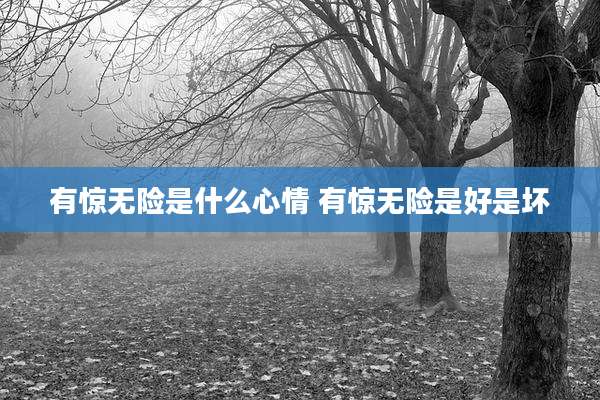 有惊无险是什么心情 有惊无险是好是坏