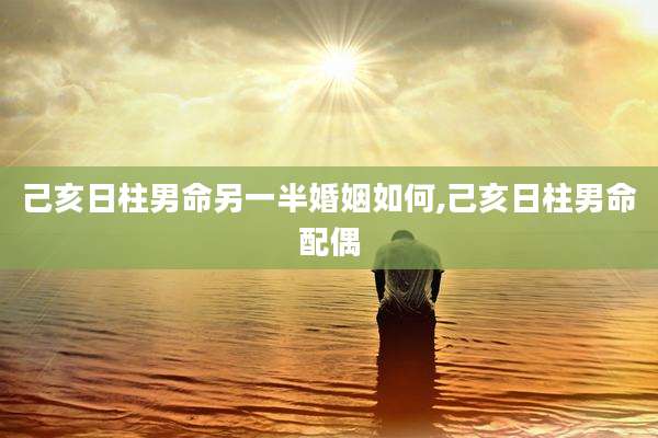 己亥日柱男命另一半婚姻如何,己亥日柱男命配偶