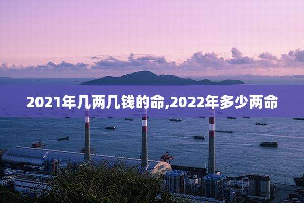 2021年几两几钱的命,2022年多少两命