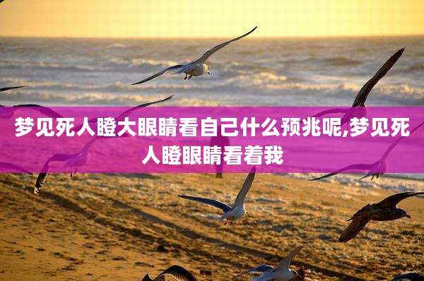 梦见死人瞪大眼睛看自己什么预兆呢,梦见死人瞪眼睛看着我