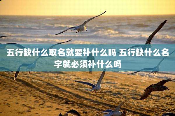 五行缺什么取名就要补什么吗 五行缺什么名字就必须补什么吗