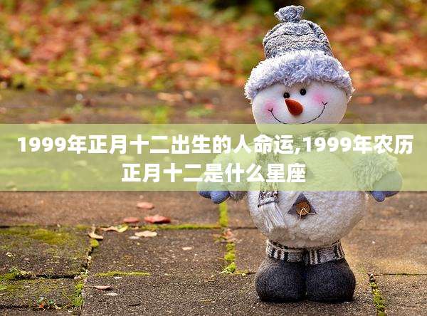 1999年正月十二出生的人命运,1999年农历正月十二是什么星座