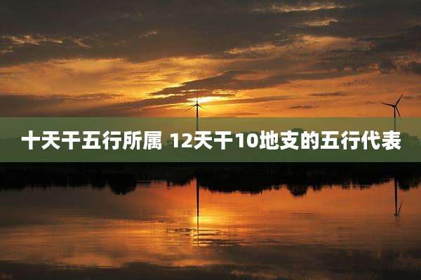 十天干五行所属 12天干10地支的五行代表