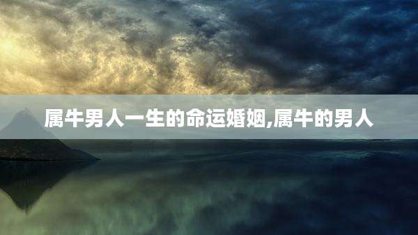 属牛男人一生的命运婚姻,属牛的男人