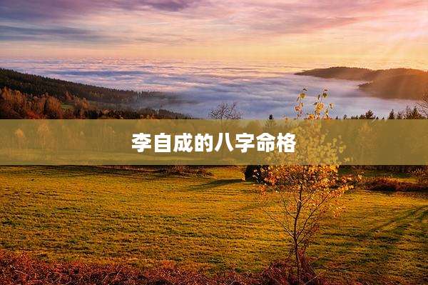 李自成的八字命格