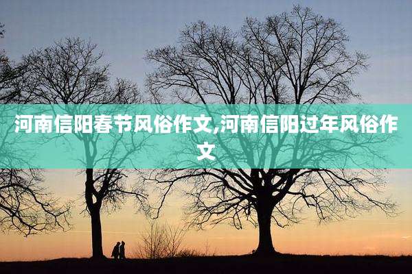 河南信阳春节风俗作文,河南信阳过年风俗作文