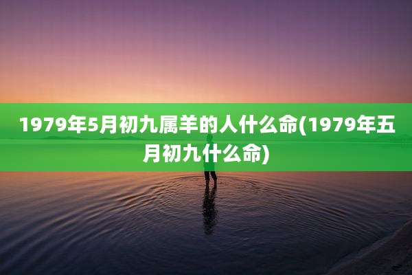 1979年5月初九属羊的人什么命(1979年五月初九什么命)