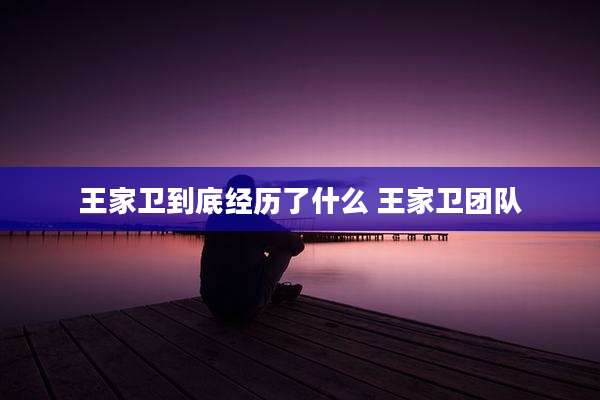 王家卫到底经历了什么 王家卫团队