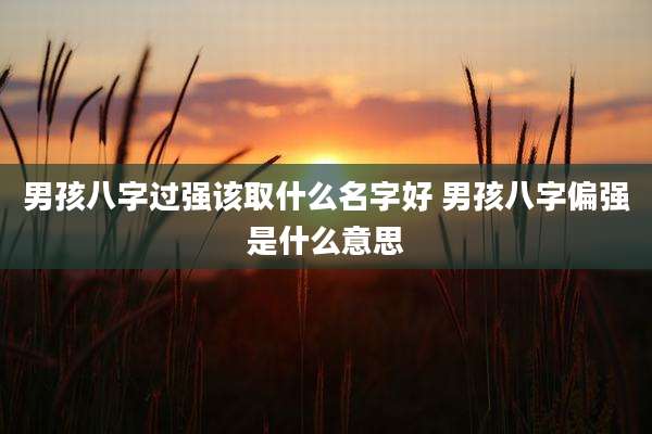男孩八字过强该取什么名字好 男孩八字偏强是什么意思