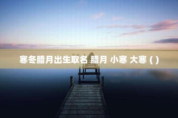 寒冬腊月出生取名 腊月 小寒 大寒 ( )