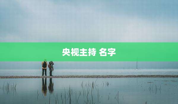 央视主持 名字