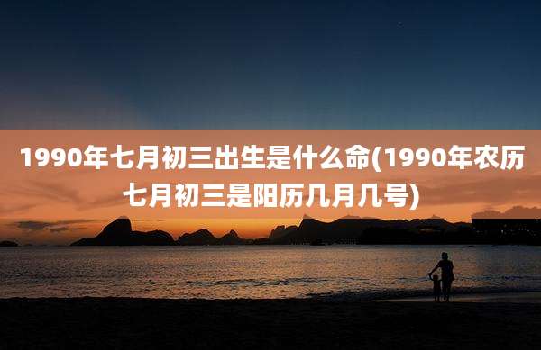 1990年七月初三出生是什么命(1990年农历七月初三是阳历几月几号)