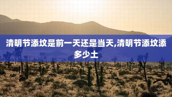 清明节添坟是前一天还是当天,清明节添坟添多少土