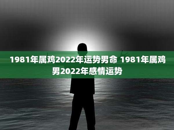 1981年属鸡2022年运势男命 1981年属鸡男2022年感情运势