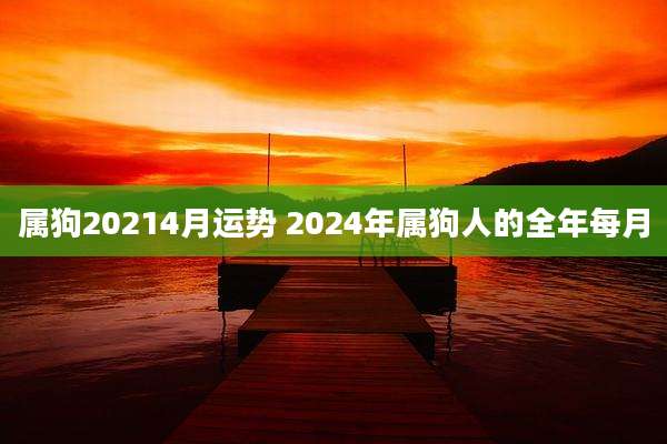 属狗20214月运势 2024年属狗人的全年每月