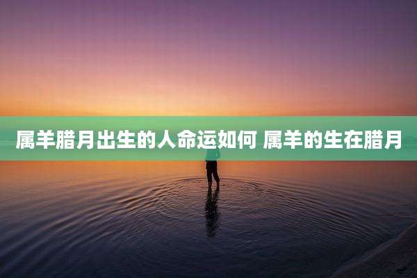 属羊腊月出生的人命运如何 属羊的生在腊月