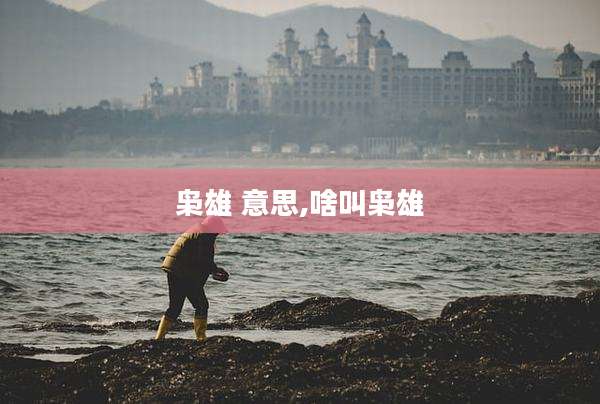 枭雄 意思,啥叫枭雄
