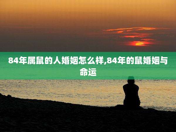 84年属鼠的人婚姻怎么样,84年的鼠婚姻与命运