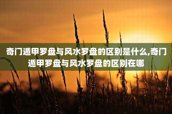 奇门遁甲罗盘与风水罗盘的区别是什么,奇门遁甲罗盘与风水罗盘的区别在哪